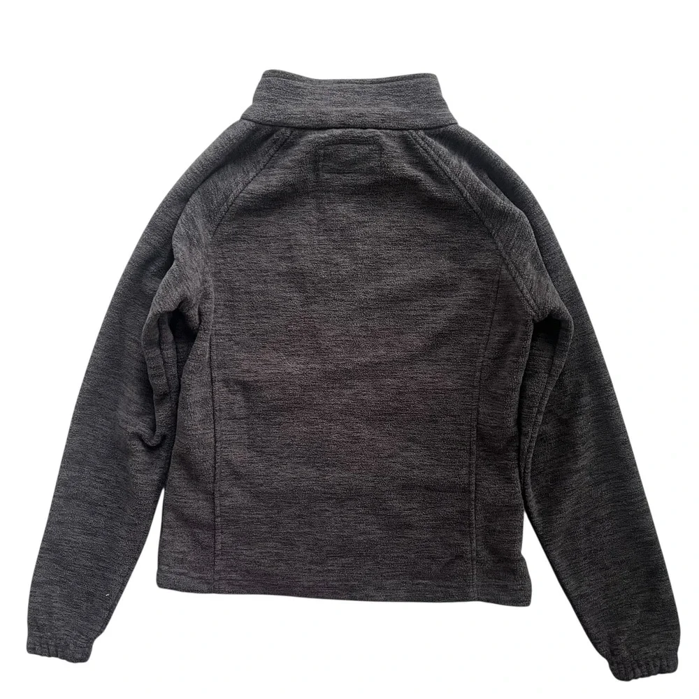 Trail Crest Kid M Charcoal Heather Gray Fleece Full Zip Outdoor Adventure Jacket